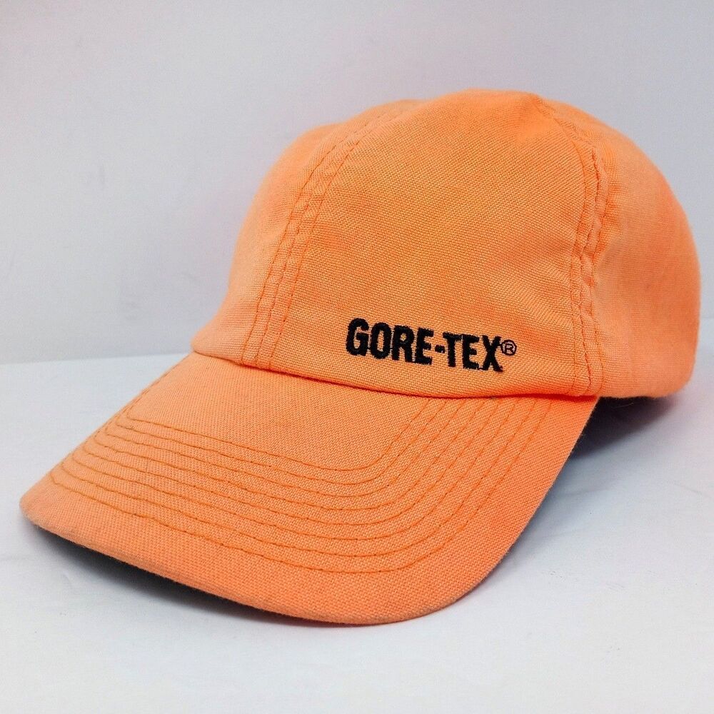 Goretex Gore-Tex Adjustable Hat Cap Logo Spell Out Mesh Lining Hunting Safety